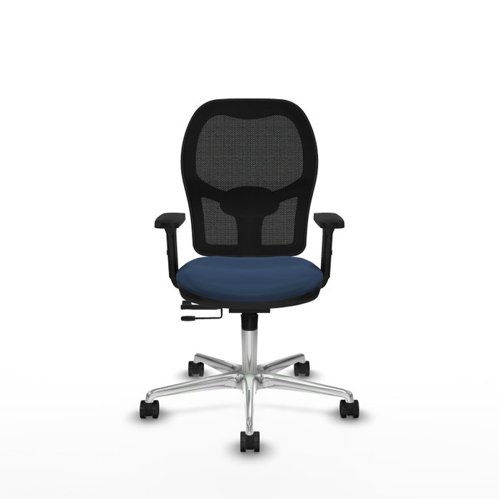 PIQUERAS Y CRESPO Silla de oficina Jorquera con mecanismo Sincro/Traslack Azul marino y Negro PIQUERAS Y CRESPO Silla de oficina Jorquera con mecanismo Sincro/Traslack Azul marino y Negro