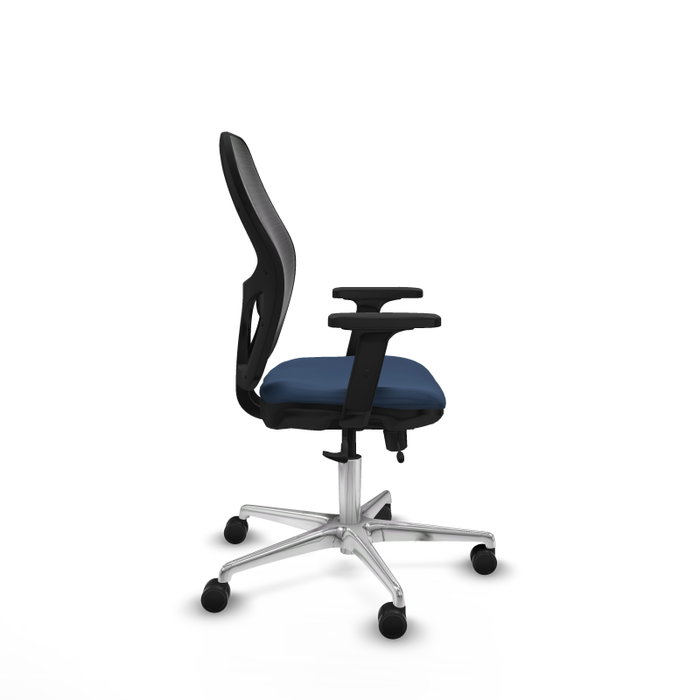 PIQUERAS Y CRESPO Silla de oficina Jorquera con mecanismo Sincro/Traslack Azul marino y Negro PIQUERAS Y CRESPO Silla de oficina Jorquera con mecanismo Sincro/Traslack Azul marino y Negro