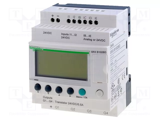 SCHNEIDER ELECTRIC Zelio Logic SR3B102BD Relé Programable 24V DC SCHNEIDER ELECTRIC Zelio Logic SR3B102BD Relé Programable 24V DC