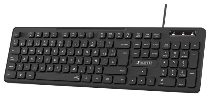 Subblim Teclado Business Slim Silencioso Negro USB