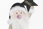 DKD Home Decor Figura Navidad Moderna Negro Dorado Rojo Blanco 5 x 31 x 15 cm (6 Unidades)
