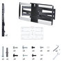 StarTech.com Soporte de Pared TV Ultra Delgado Articulado para Pantallas hasta 65" 165 cm y 45 kg, Perfil Bajo, VESA 600x400 mm, Inclinacion y Giro