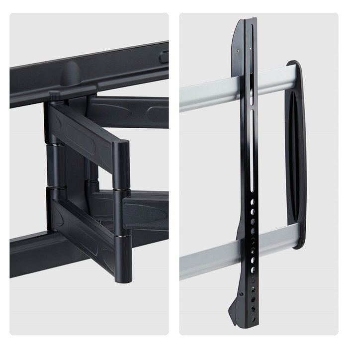 StarTech.com Soporte de Pared TV Ultra Delgado Articulado para Pantallas hasta 65" 165 cm y 45 kg, Perfil Bajo, VESA 600x400 mm, Inclinacion y Giro