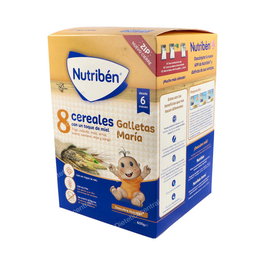 Nutriben 8 Cereales Miel Galletas María 600Gr Leche Infantil