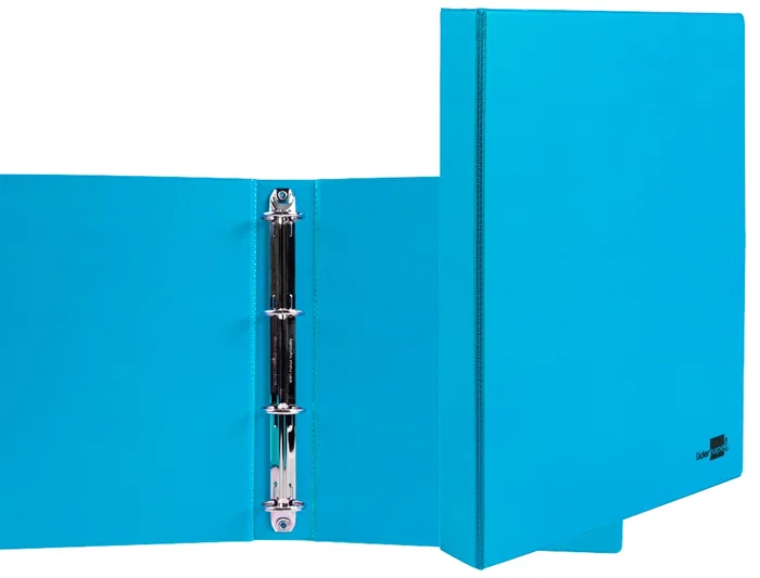 Liderpapel Carpeta de 4 anillas 25 mm A4 carton forrado PVC azul