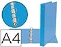 Liderpapel Carpeta de 4 anillas 25 mm A4 carton forrado PVC azul