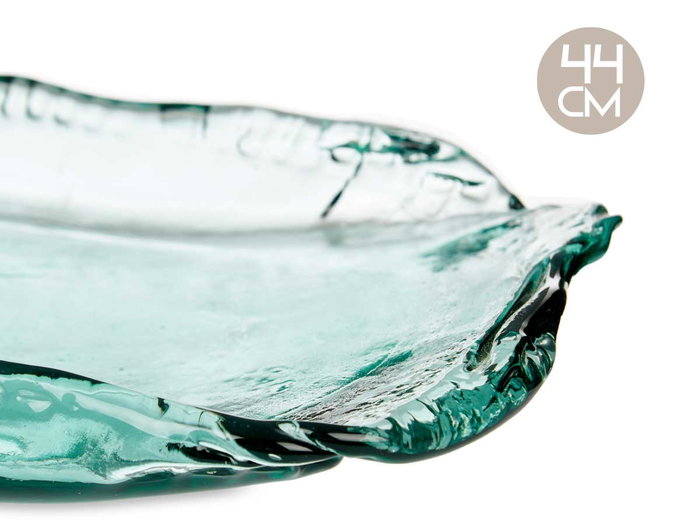 Giftdecor Centro de Mesa de Vidrio Transparente Reciclado 41.5x3.5x17.5 cm (Set de 2)