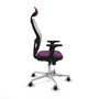 PIQUERAS Y CRESPO Silla de oficina Jorquera con mecanismo Sincro, Morado y Blanco