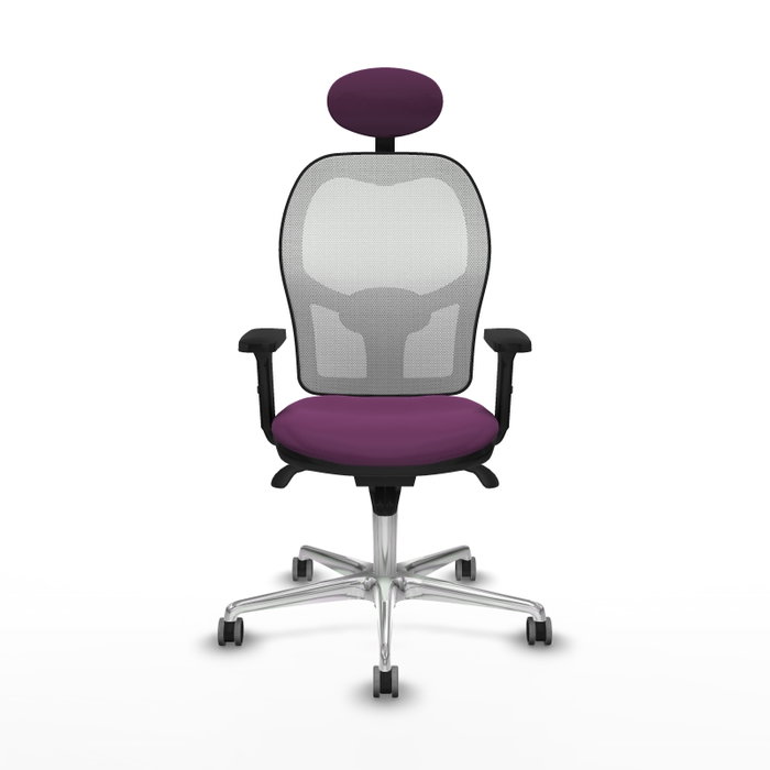 PIQUERAS Y CRESPO Silla de oficina Jorquera con mecanismo Sincro, Morado y Blanco