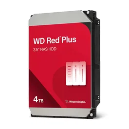 Western Digital Disco Duro Interno WD Red Plus NAS WD40EFZZ 4TB 3.5" SATA III 5400 RPM 128MB Caché