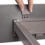 Emuca Bastidor con guías de cierre suave y extracción total para accesorios de armario Quartz, 962-988mm, Aluminio y Plástico, Titanio