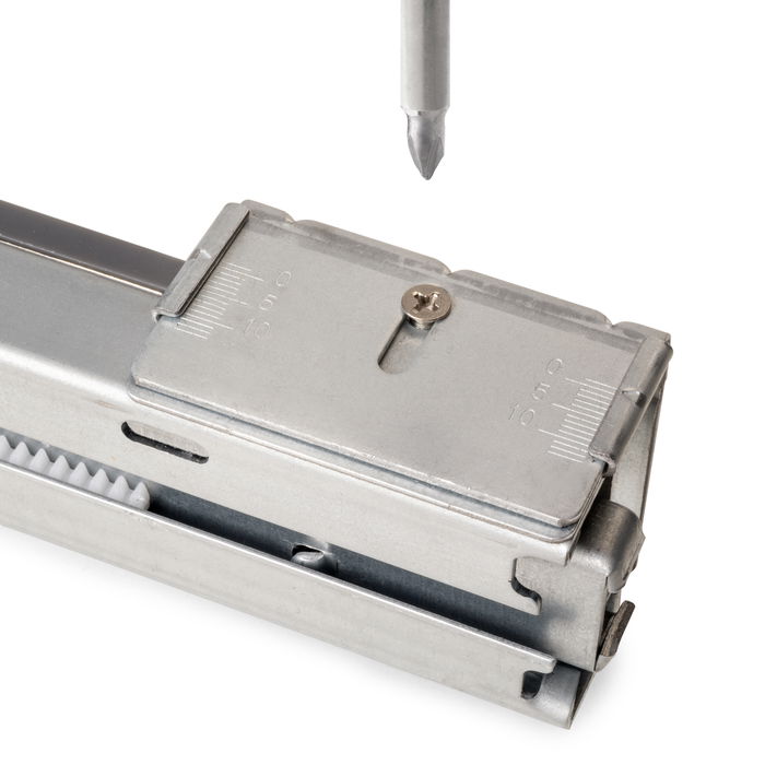 Emuca Bastidor con guías de cierre suave y extracción total para accesorios de armario Quartz, 962-988mm, Aluminio y Plástico, Titanio