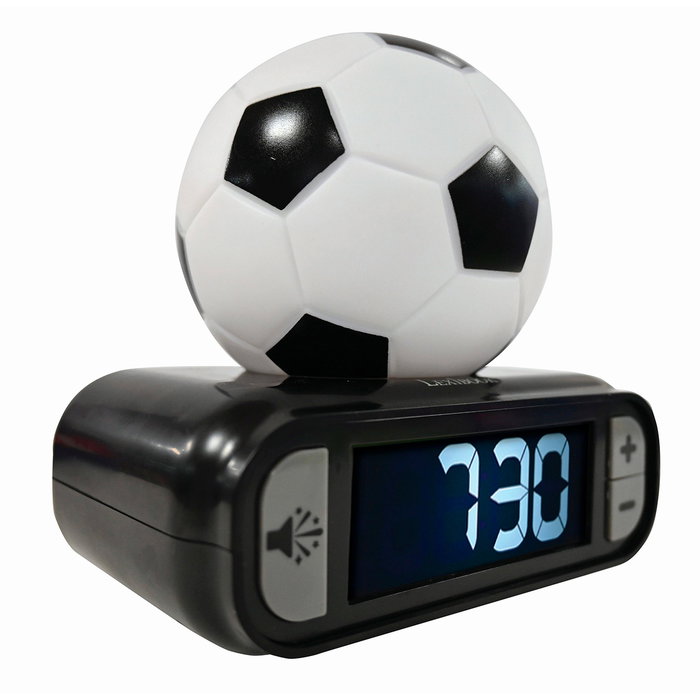 Lexibook Despertador Digital Fútbol con Balón Iluminado y Pantalla LCD