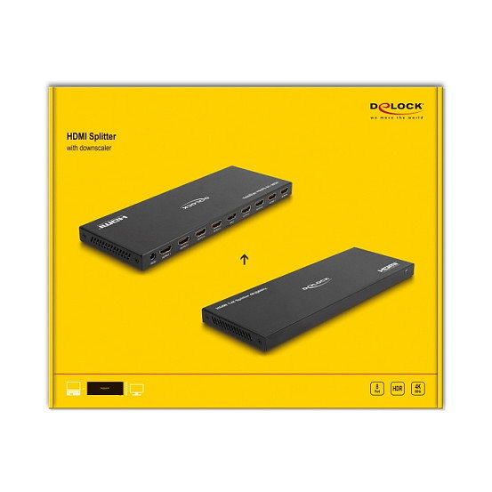 DeLOCK Divisor HDMI 1 x HDMI in a 8 x HDMI out 4K 60 Hz con Downscaler