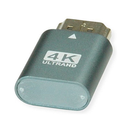 VALUE 14.99.3447 Virtual HDMI Emulator EDID, Adaptador Display para Monitores 4K (3840x2160), Negro