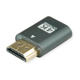 VALUE 14.99.3447 Virtual HDMI Emulator EDID, Adaptador Display para Monitores 4K (3840x2160), Negro