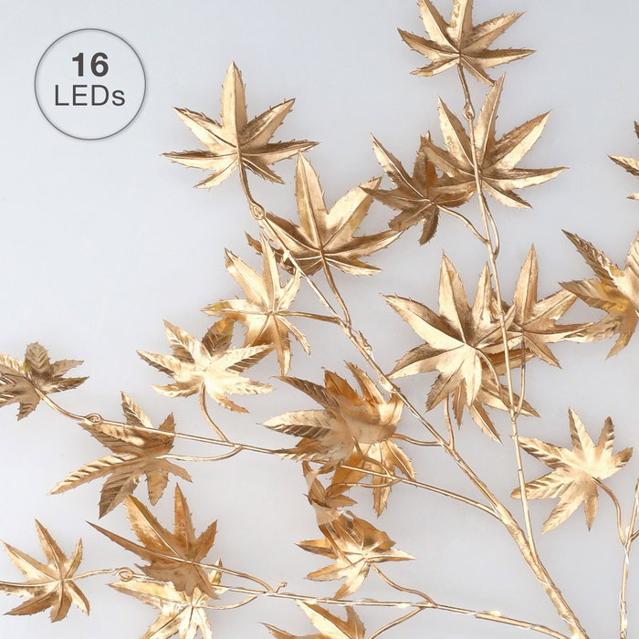 GSC Evolution Rama decorativa LED de hojas de arce doradas 0,70M Luz cálida