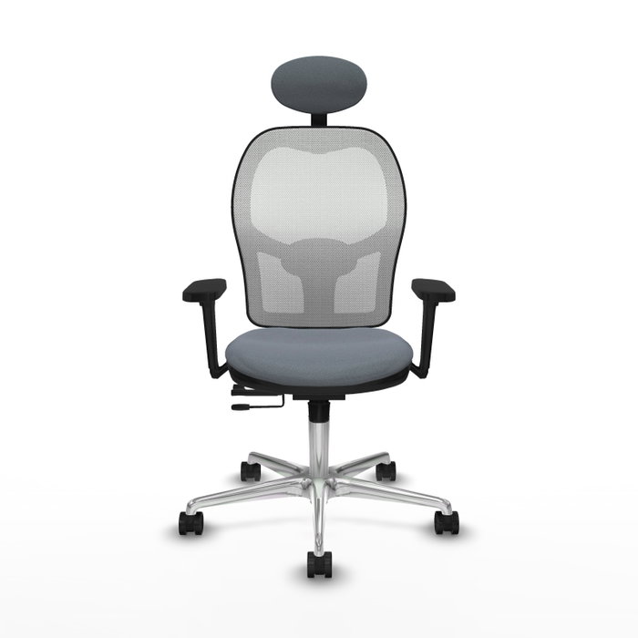 PIQUERAS Y CRESPO Silla de oficina Jorquera Gris/Blanco con Mecanismo Sincro/Traslack