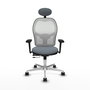 PIQUERAS Y CRESPO Silla de oficina Jorquera Gris/Blanco con Mecanismo Sincro/Traslack