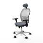 PIQUERAS Y CRESPO Silla de oficina Jorquera Gris/Blanco con Mecanismo Sincro/Traslack