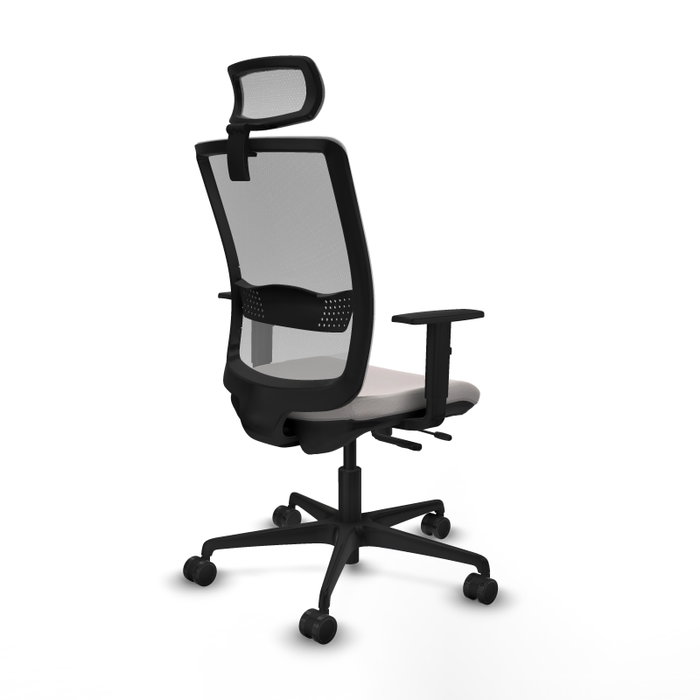 PIQUERAS Y CRESPO Silla de oficina Haches con mecanismo Sincro/Traslack Blanco y Gris