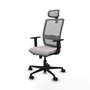 PIQUERAS Y CRESPO Silla de oficina Haches con mecanismo Sincro/Traslack Blanco y Gris