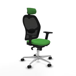 PIQUERAS Y CRESPO Silla de oficina Jorquera con mecanismo Sincro, verde y negro