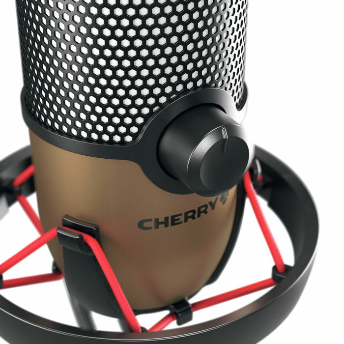 Cherry UM 9.0 PRO RGB - Micrófono de superficie para mesa - Negro, Cobre Cherry UM 9.0 PRO RGB - Micrófono de superficie para mesa - Negro, Cobre