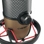 Cherry UM 9.0 PRO RGB - Micrófono de superficie para mesa - Negro, Cobre