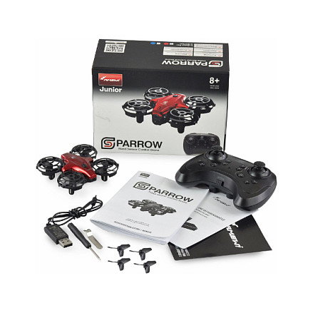 AMEWI DRE Drohne Sparrow Rojo/Negro