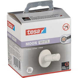 Tesa Moon Perchero para Toallas 40573 Blanco Mate