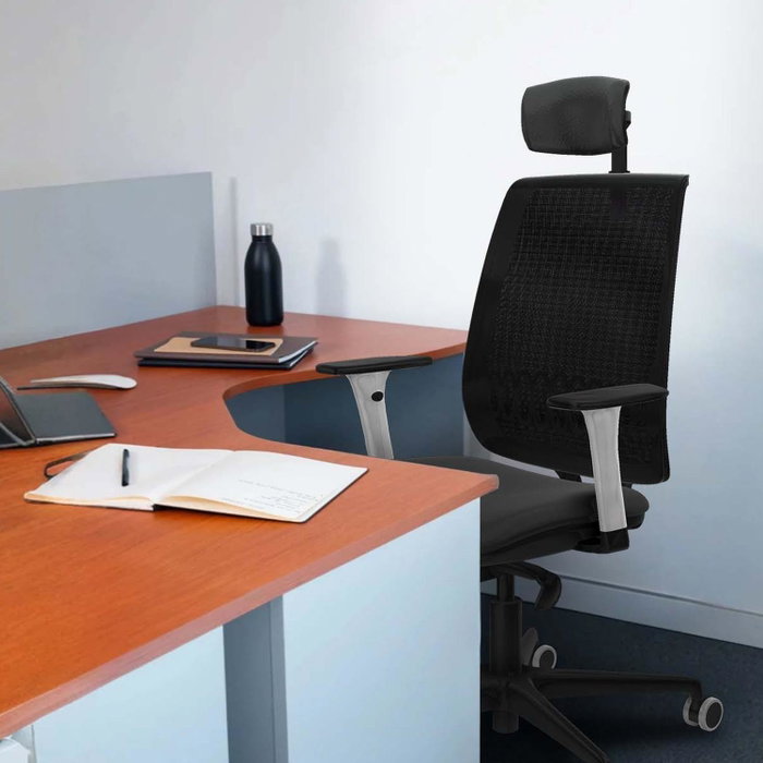 PIQUERAS Y CRESPO Alares Silla de Oficina con Mecanismo Sincro, Malla Negra y Asiento Amarillo PIQUERAS Y CRESPO Alares Silla de Oficina con Mecanismo Sincro, Malla Negra y Asiento Amarillo