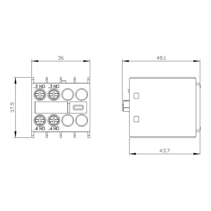 Siemens Hilfsschalterblock 3RH2911-1HA20 2S S00 Siemens Hilfsschalterblock 3RH2911-1HA20 2S S00