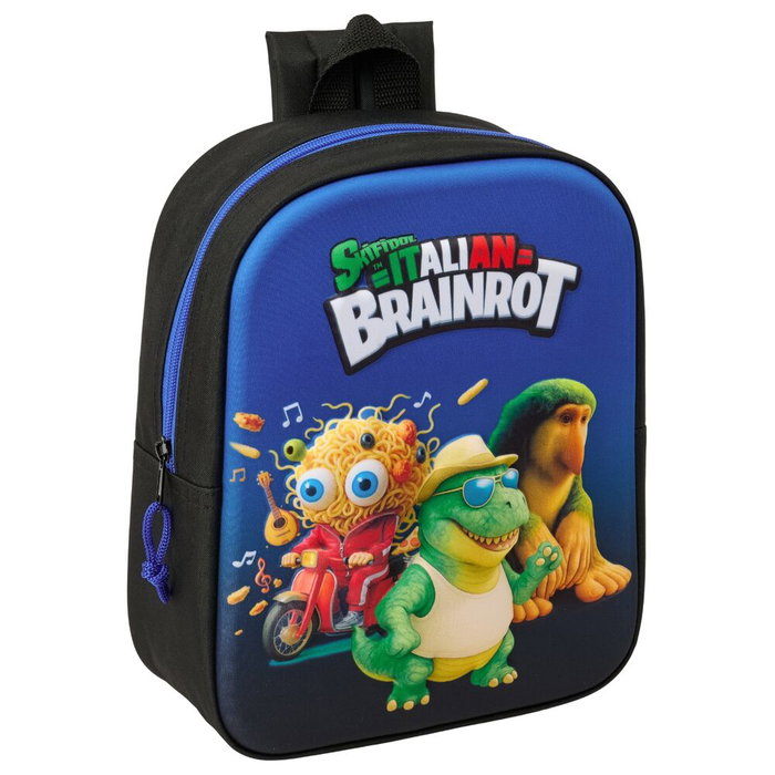 Safta Mochila de Guardería 3D Brainrot 22x27x10cm