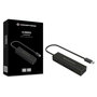 Conceptronic HUBBIES07B Hub USB-C a 4 puertos USB 3.0 Negro