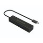 Conceptronic HUBBIES07B Hub USB-C a 4 Puertos USB 3.2 Gen 1, Aluminio, Negro