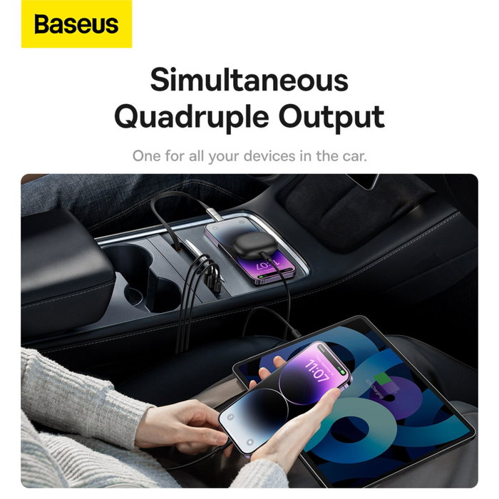Baseus T-Space HUB para Tesla con cable negro