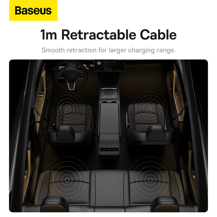 Baseus T-Space HUB para Tesla con cable negro