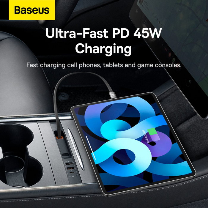 Baseus T-Space HUB para Tesla con cable negro