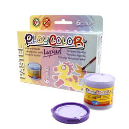 Tempera Playcolor Liquid 40 Ml (Bote) Pastel Estuche De 6