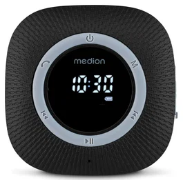 Medion Radio de Ducha MED4061275227628 FM Bluetooth IPX6 Soporte Ventosa Negro