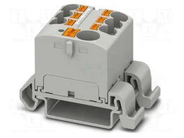 PHOENIX CONTACT PTFIX 10/6X4-NS35A GY Conector de carril de 7 bornas