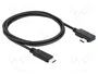 DeLOCK 81709 Cable Coaxial USB4 40 Gbps con Conector USB-C Angular, 0,5 m