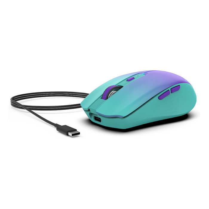 Inca Ratón Inalámbrico IWM-511RM, Bluetooth, 1600 DPI, 6D Taste, Verde Violeta