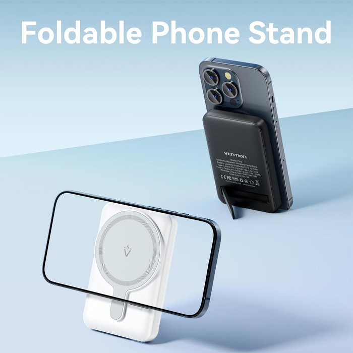 Vention Powerbank FHSB0 5000mAh 20W Inalámbrica Negra