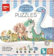 Apli Mi Primer Puzzle Progresivo Dinosaurios con 6 Fichas