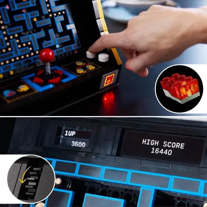 Lego 10323 Icons PAC-MAN Juego Arcade, Maqueta para Construir con Adultos, Máquina de Juego con Personajes