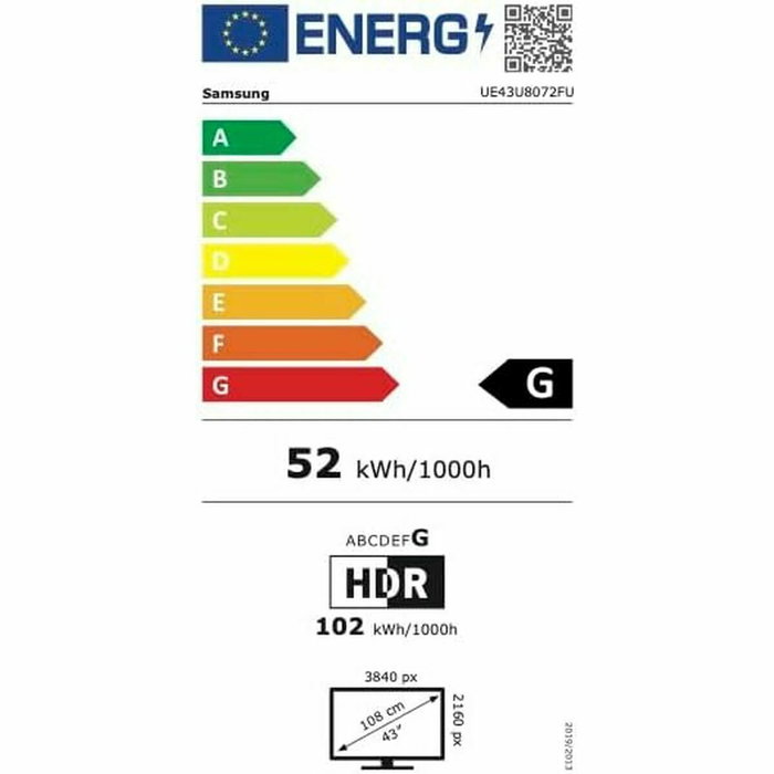 Samsung UE43U8072FUXXH Crystal UHD 4K 43 pulgadas