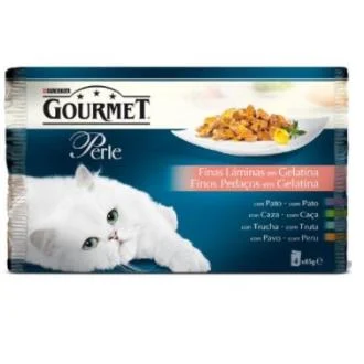 Purina Vet Gourmet Perle - Láminas en Gelatina Variado para Perros - 4 x 85 g Purina Vet Gourmet Perle - Láminas en Gelatina Variado para Perros - 4 x 85 g
