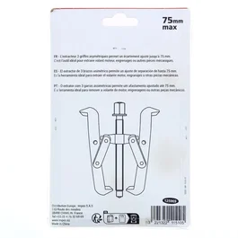 Powertrac Extractor de rodamientos de 75 mm con 3 mordazas - Acero de precisión para piñón y volante 3221322115105